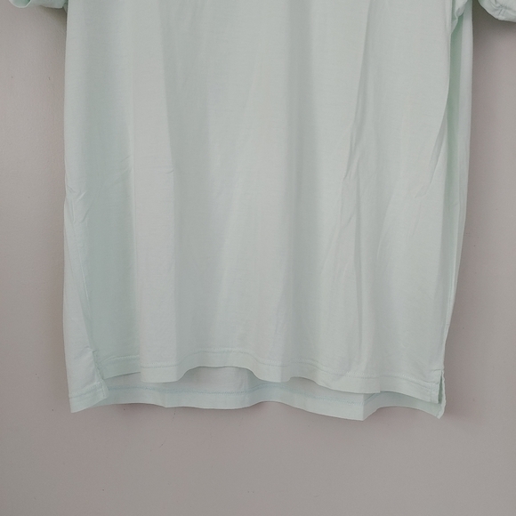 Patrick Assaraf Silk Cotton 2 Button Polo T-Shirt Size XXL Light Mint - Picture 7 of 16